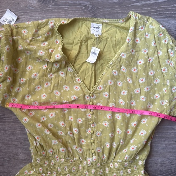 NEW Aerie  Floral Rock 'n' Ruffle Mini Dress Large - Picture 7 of 9